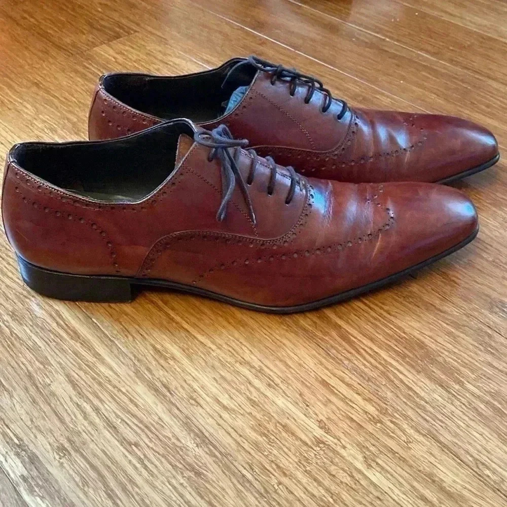 Mezlan men’s size 12 brown Oxford style dress shoes